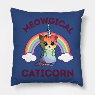 Meowgical Magical Rainbow Kitty Cat Unicorn 2 Pillow