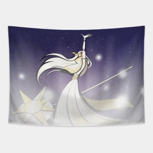 Cover Girl with Stars Tapestry