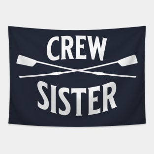 Crew Rowing Sister Sculling Vintage Crossed Oars Tapestry
