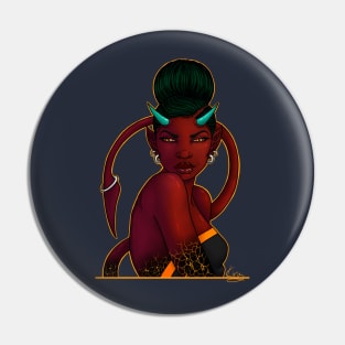 The Demon| Black Fantasy Art Pin