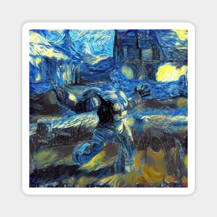 Dragon Age Origins Shale The Golem in Honnleath Starry Night Magnet