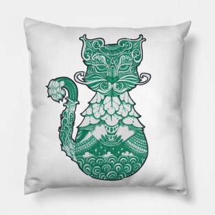 ornament decorative cat illustration Pillow