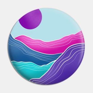 Abstract mountain painting Pin