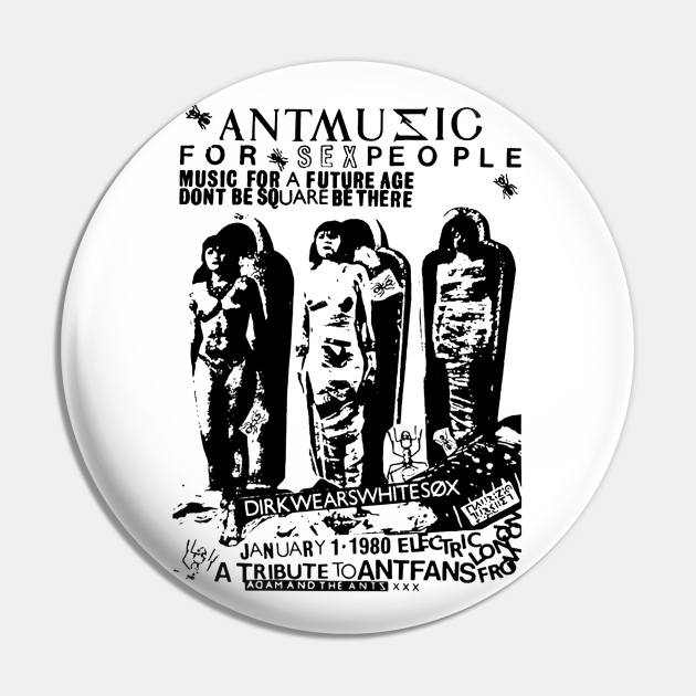 Antmusic For Sex People Adam And The Ants Pin Teepublic