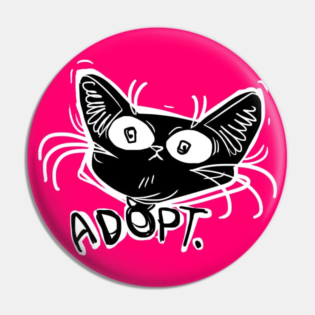 ADOPT funny black cat stare Pin by Angsty-angst