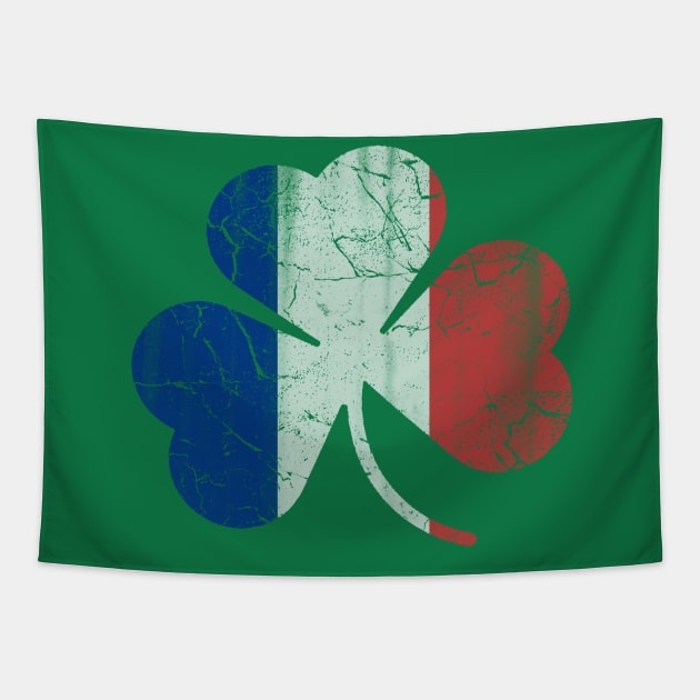 France Flag French Shamrock Irish St Patricks Day Tapestry by E