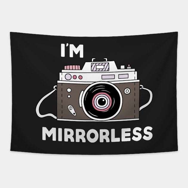 I'm Mirrorless Photographer Cartoon Camera Drawing Tapestry by ArtMorfic