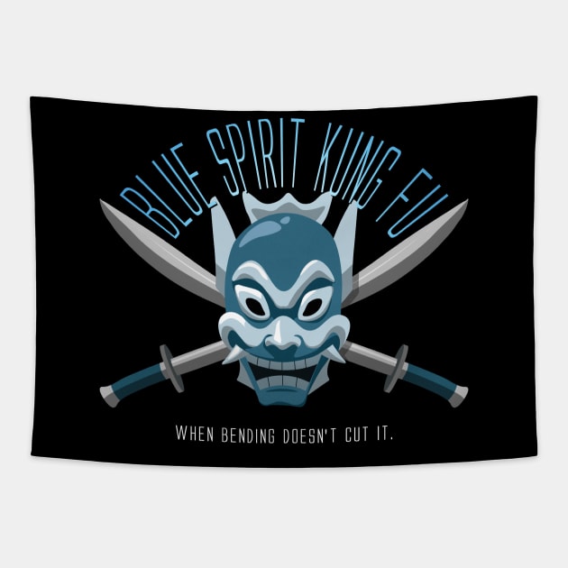Blue Spirit Kung Fu Tapestry by Doc Multiverse Designs