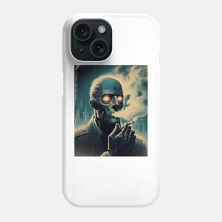 vintage robot smoking Phone Case