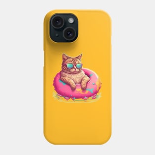 Cool Chonk at the Pool Party Phone Case