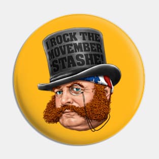 Movember 'Stashe Pin