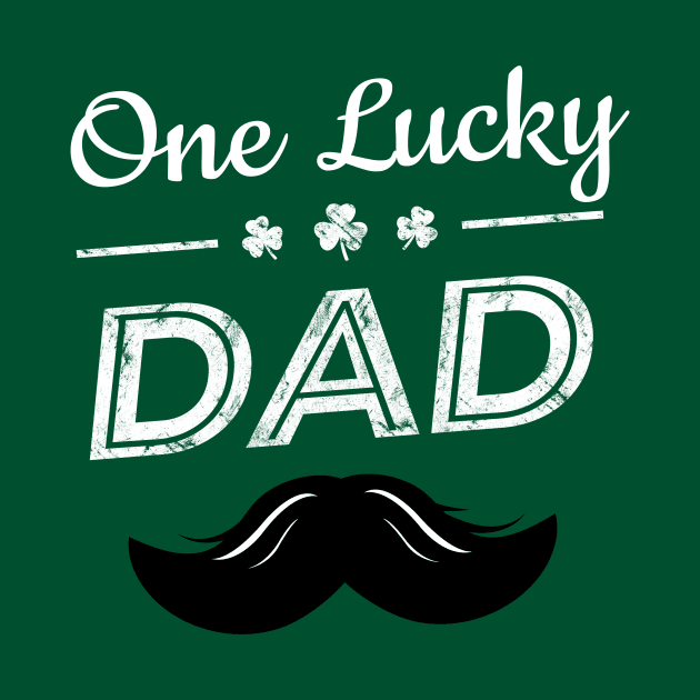 One Lucky Dad Funny St Patrick Day Gift by Yasna