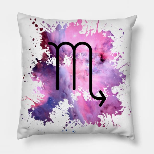 Scorpio Abstract Pillow by Amasea