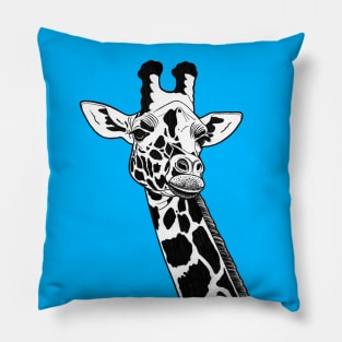 Giraffe - ink illustration Pillow