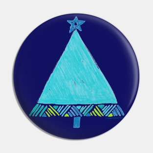 Geometric Lines Christmas tree Pin