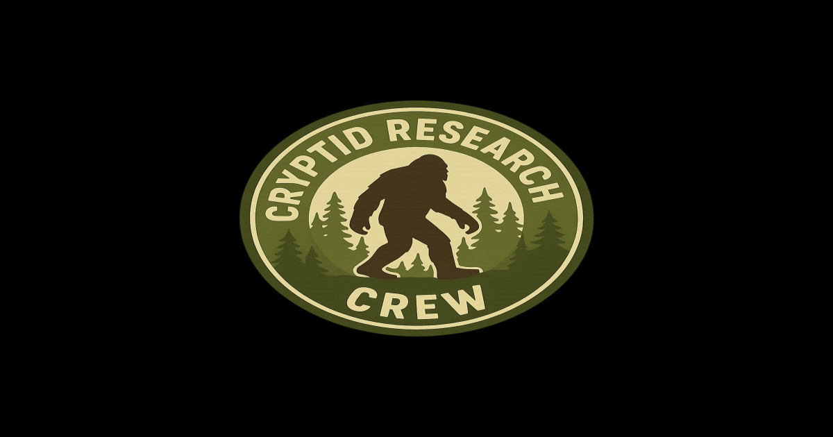Cryptid Research Crew Bigfoot - Cryptid Creature - Sticker | TeePublic