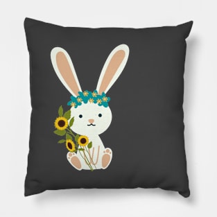 Easter Bunny X Sunflower Plant Pillow