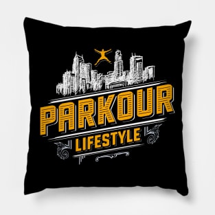 Parkour Freerun Freerunning Rooftop Lifestyle Pillow