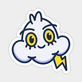 Happy Cute Cloud with mini thunder Magnet