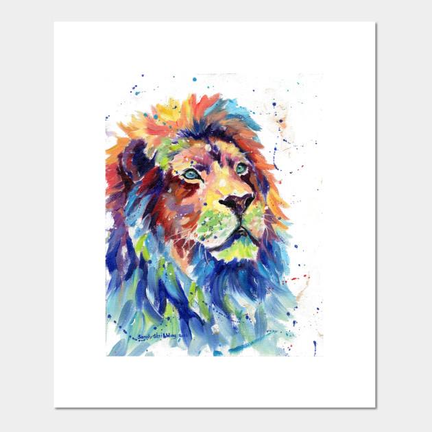 Multicolor Lion Art Lion Art Posters And Art Prints Teepublic