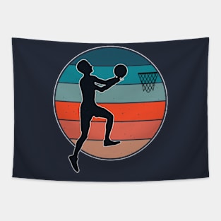 Vintage Basketball Player Tapestry