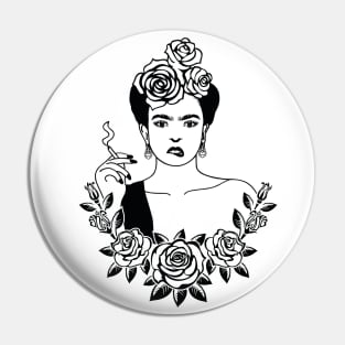 Frida Kahlo artist rose Pin