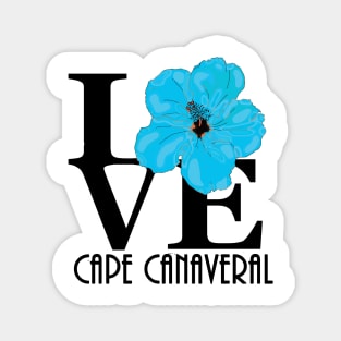 LOVE Cape Canaveral Blue Hibiscus Magnet