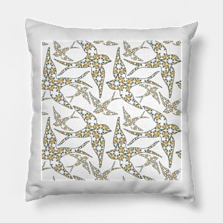 Spring little swallow birds seamless pattern. Pillow