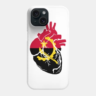 Angolan flag heart Phone Case