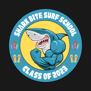 Shark Bite Surf School Blue T-Shirt