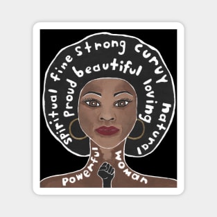 BLACK Women Empowerment Empowered Women Quotes Magnet