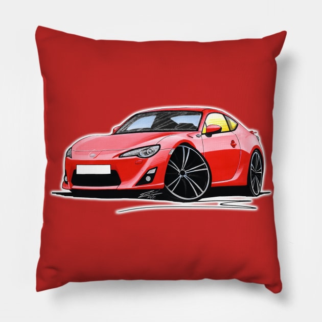 Toyota GT86 Red Pillow by y30man5