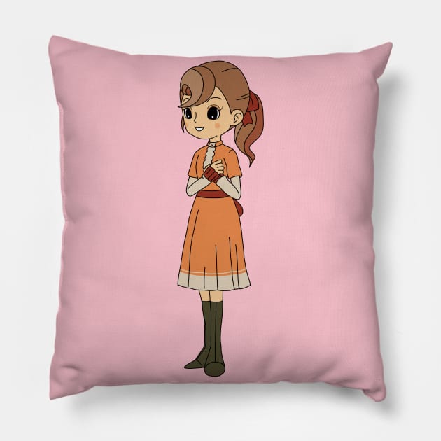 Flora // Professor Layton Pillow by amandawagner