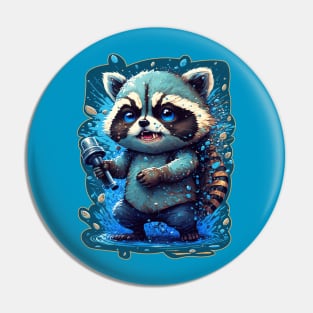 Warrior Racoon Splash Art Pin