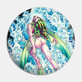 Flying mermaid fish Pin