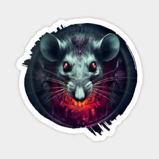 Mutant monster rat, dark fantasy art Magnet