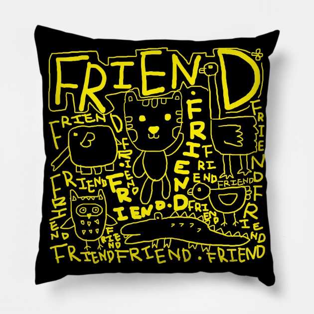 animal friend Pillow by zzzozzo