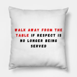 Walk Away from the Table in Red and Black Pillow