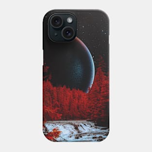 The Red Forest - Space Collage, Retro Futurism, Sci-Fi Phone Case