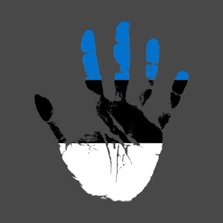 Estonia Flag, Cool Estonia Hand T-Shirt