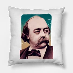 French Writer Gustave Flaubert illustration Pillow