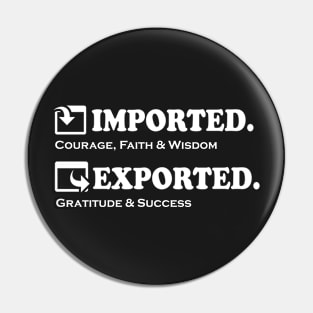 Gratitude and Success Pin