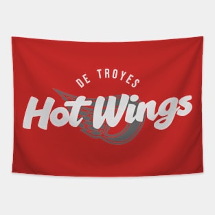 Vintage Style Greyscale Hot Wings Tapestry