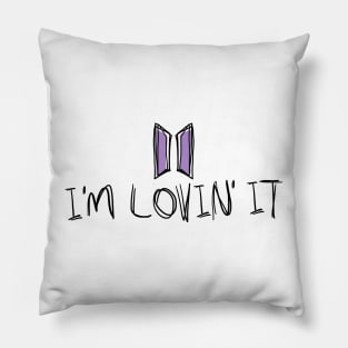 ARMY im lovin it Lettering Design Pillow