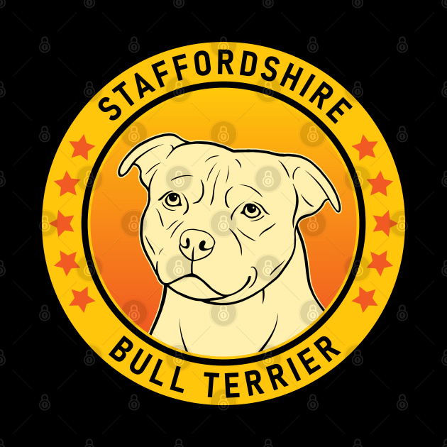 Staffordshire Bull Terrier Dog Portrait by millersye