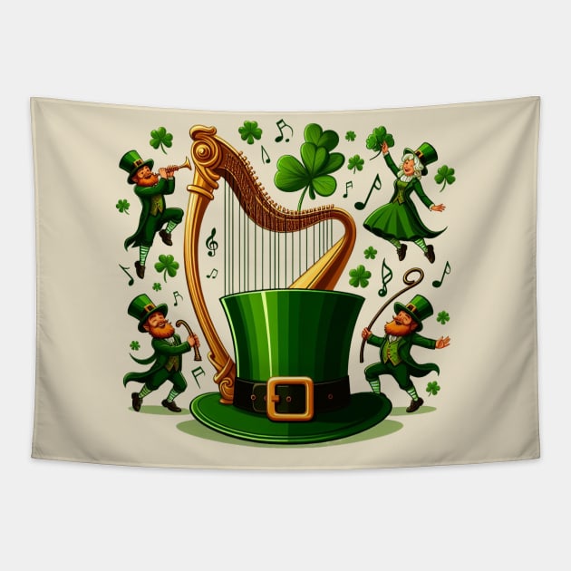 Irish Harp Tapestry by BukovskyART