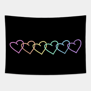 Pride hearts (Pastel) Tapestry