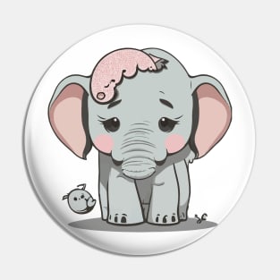 Kawaii Elephant Delight - Embrace the Adorable Charm Pin