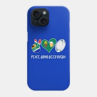 South African peace beer braai and rugby Phone Case