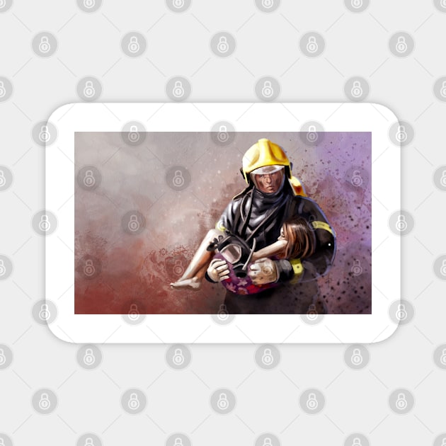 Firefighter Magnet by An_dre 2B